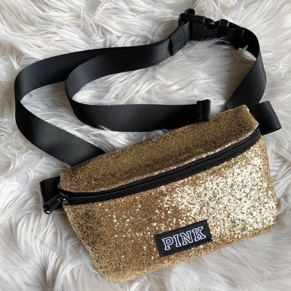 gold sequin bum bag